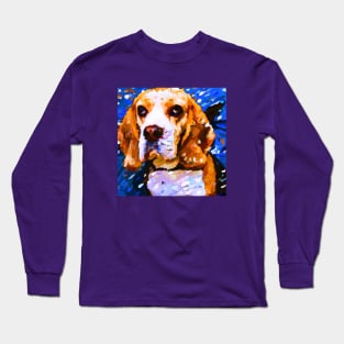 Beagle in the style of Van Gogh Long Sleeve T-Shirt